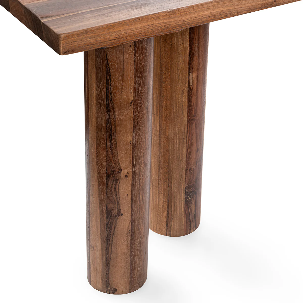 Alto Rectangle Console Table - Rustic Brown - Image 6
