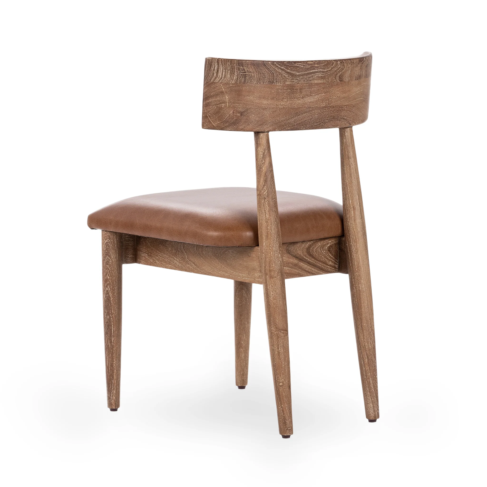Alvaro Leather Dining Chair Set of 2 - Golden Wheat - Image 6
